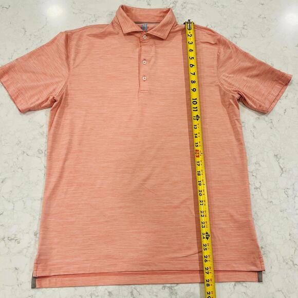 Johnnie-O Paloma Featherweight Polo Huron Orange Medium "H" Golf Club Logo - Picture 2 of 7